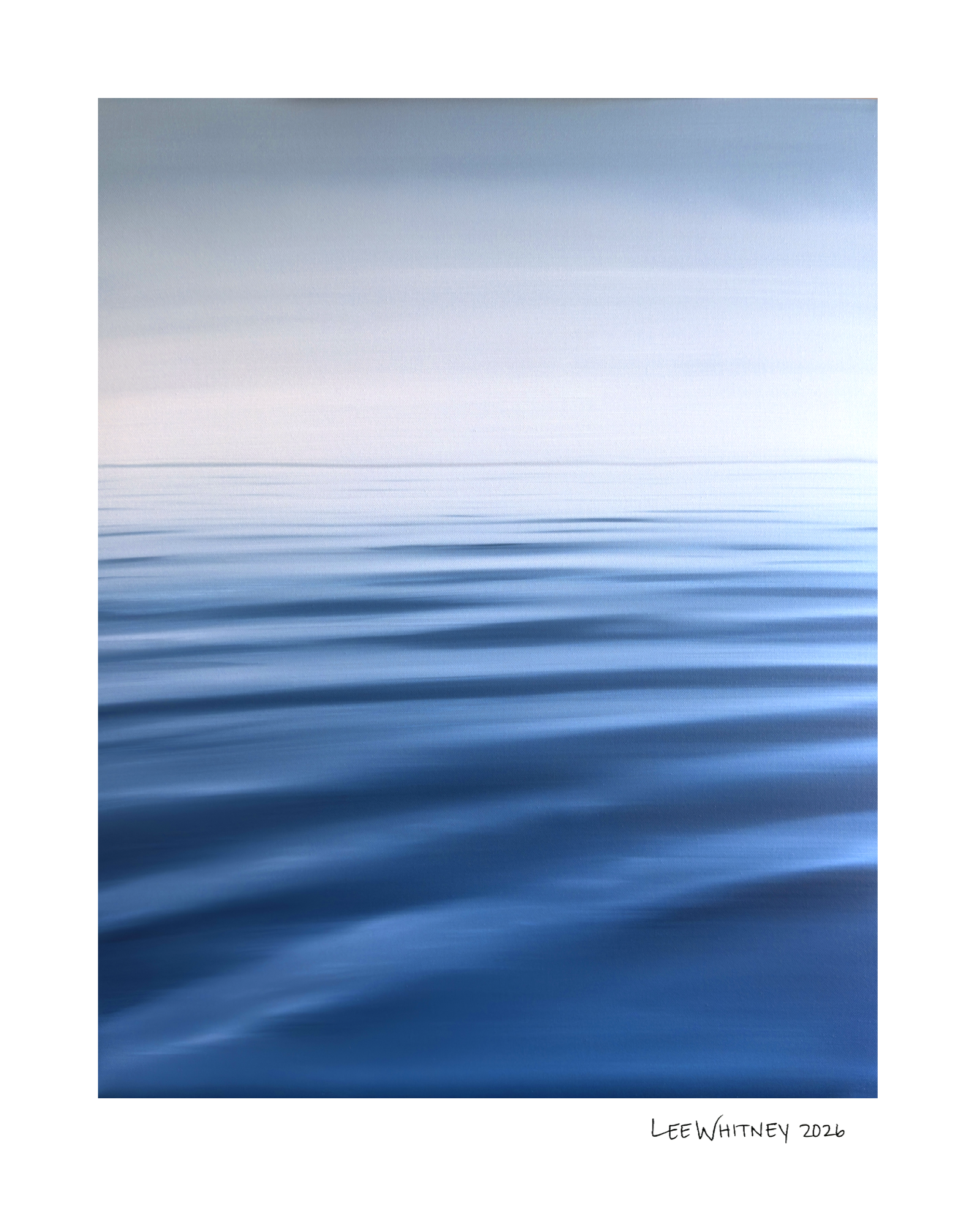 Art print blue waterscape